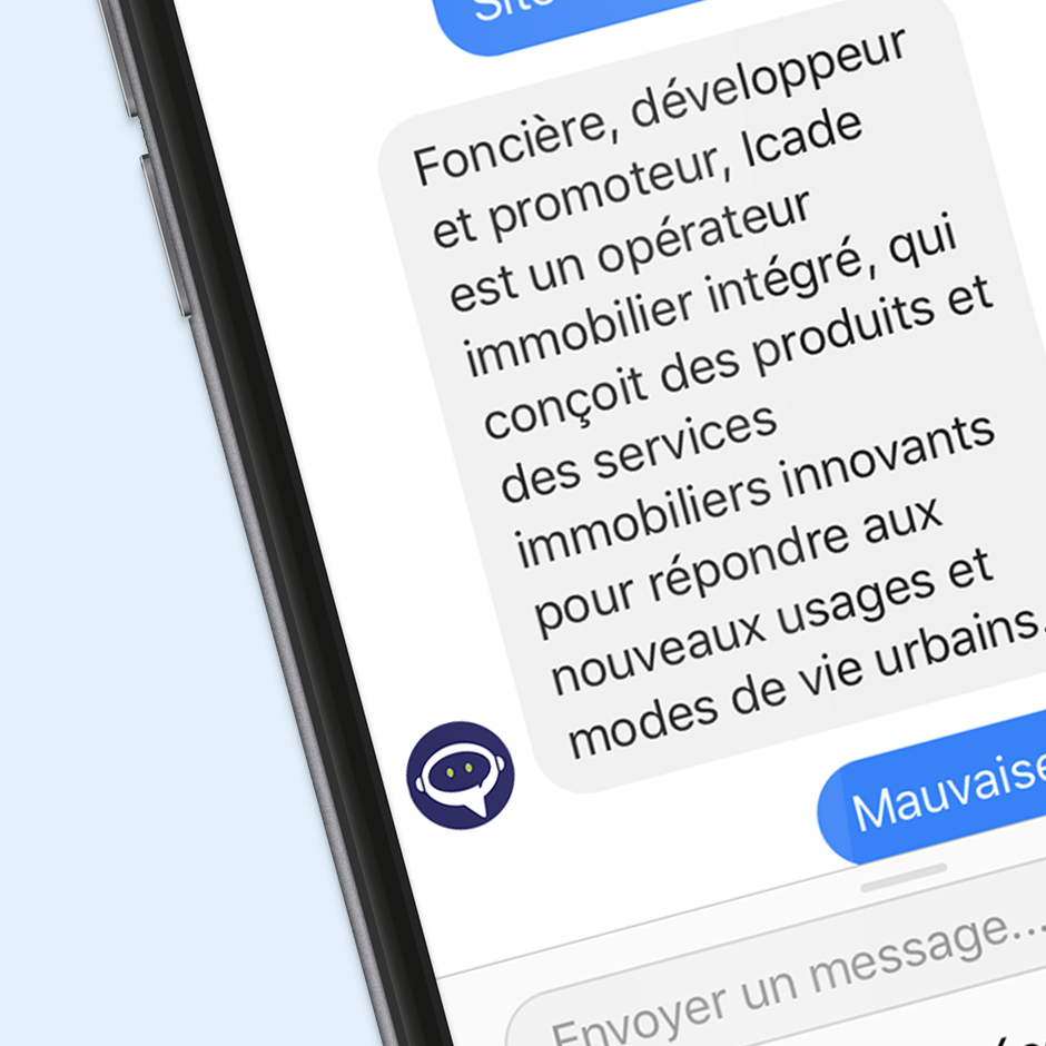 Extrait d'une conversation avec le robot IK2 sur facebook messenger